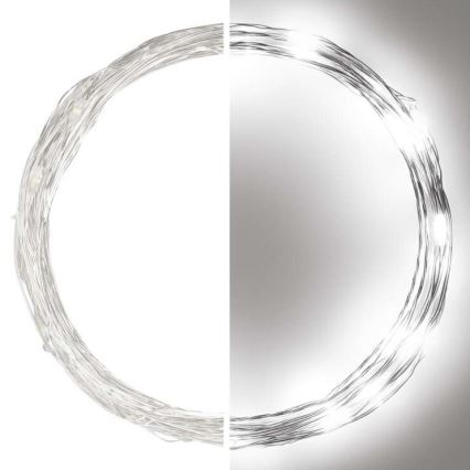 LED guirlande extérieure 40xLED/9m IP44 blanc froid