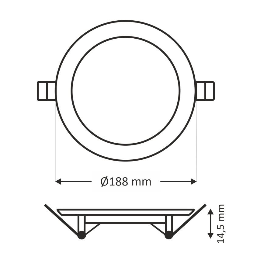 LED Hang plafondverlichting CIRCLE LED/15W/230V 6500K diameter 18,8 cm wit