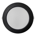 LED Hang plafondverlichting CIRCLE LED/18W/230V 4000K diameter 22 cm zwart