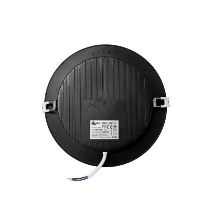 LED Hang plafondverlichting CIRCLE LED/18W/230V 4000K diameter 22 cm zwart