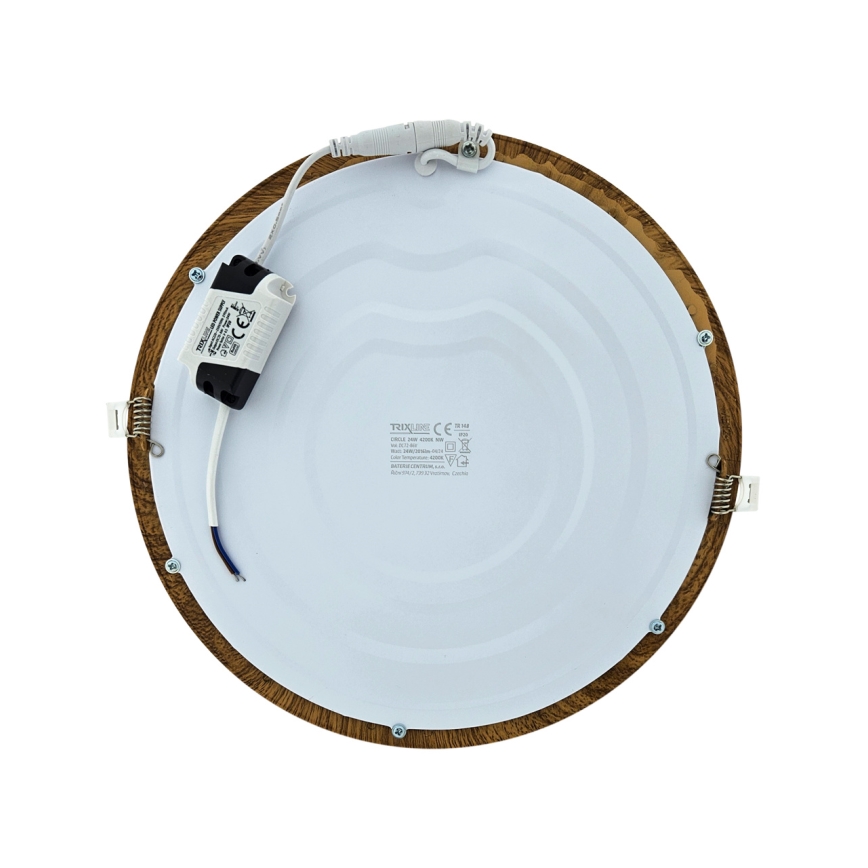 LED Hang plafondverlichting CIRCLE LED/24W/230V 4200K diameter 29,6 cm bruin