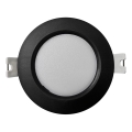 LED Hang plafondverlichting CIRCLE LED/3W/230V 4000K diameter 9 cm zwart