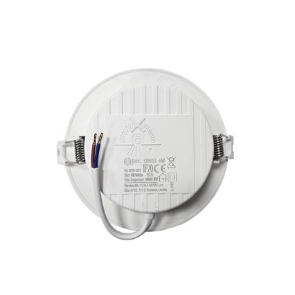 LED Hang plafondverlichting CIRCLE LED/6W/230V 4000K diameter 12 cm wit