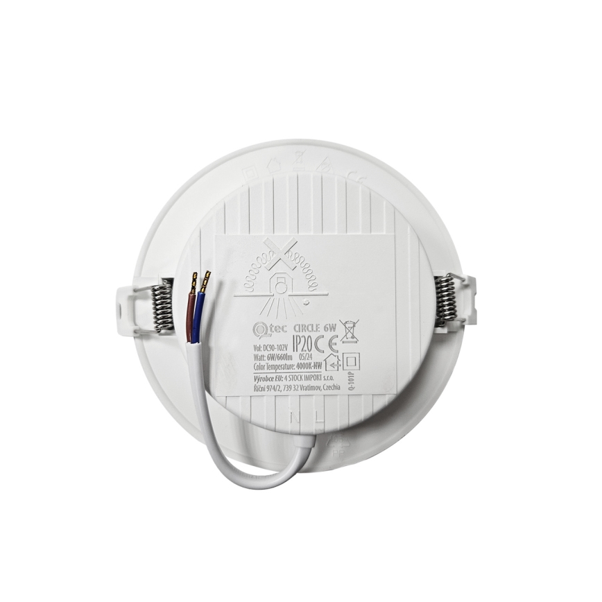 LED Hang plafondverlichting CIRCLE LED/6W/230V 4000K diameter 12 cm wit