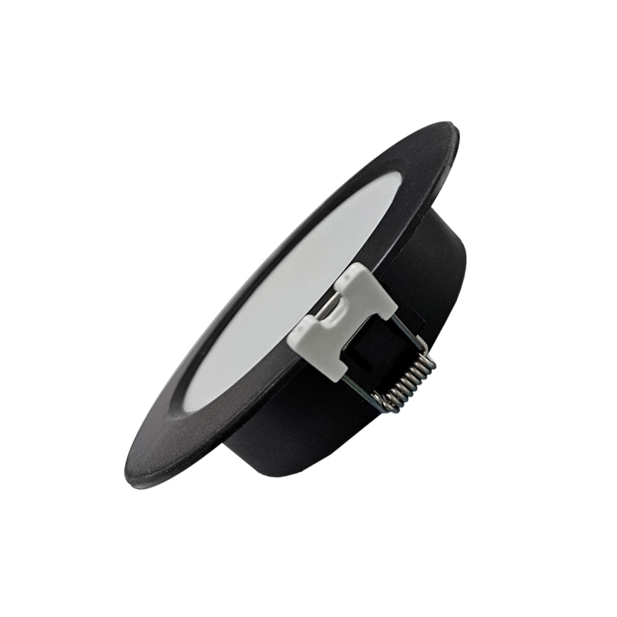 LED Hang plafondverlichting CIRCLE LED/6W/230V 4000K diameter 12 cm zwart