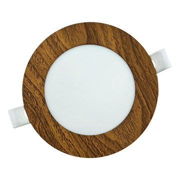 LED Hang plafondverlichting CIRCLE LED/6W/230V 4200K diameter 11,8 cm bruin