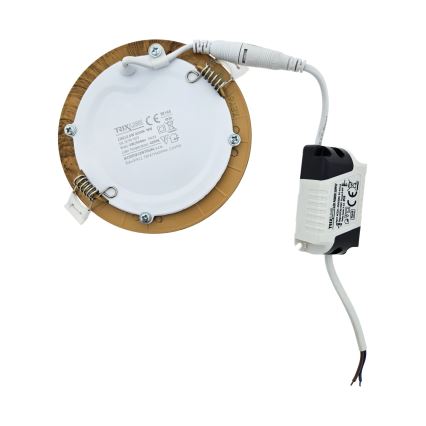 LED Hang plafondverlichting CIRCLE LED/6W/230V 4200K diameter 11,8 cm bruin