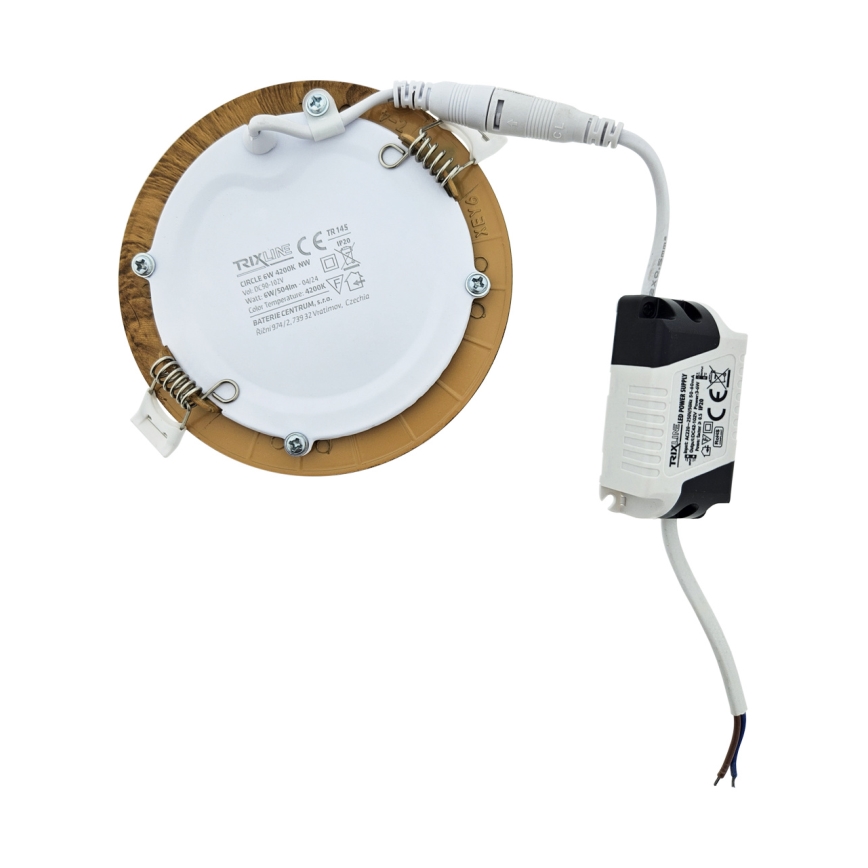 LED Hang plafondverlichting CIRCLE LED/6W/230V 4200K diameter 11,8 cm bruin