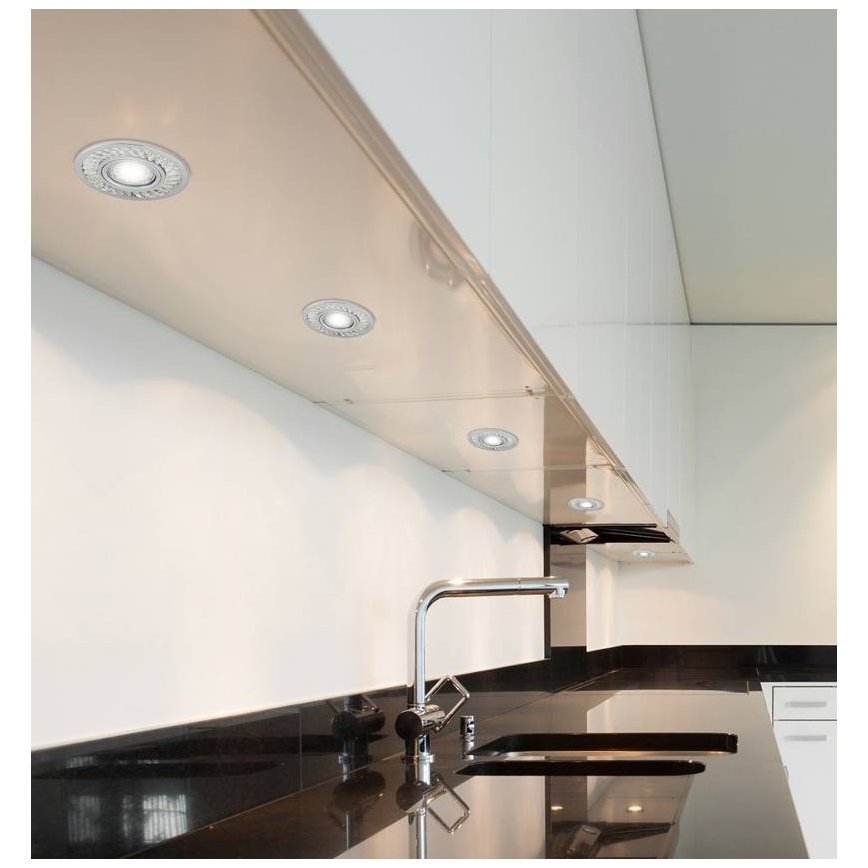 LED Hang plafondverlichting EYE 1xGU10/50W + LED/3W/230V