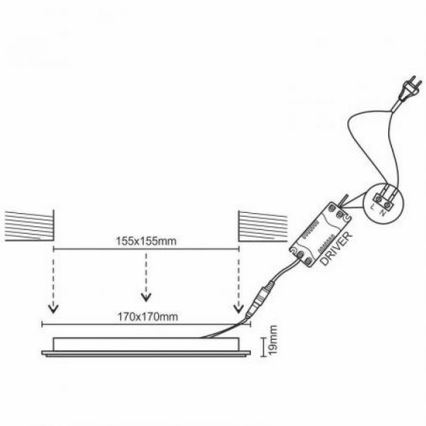 LED Hang plafondverlichting LED/12W/230V