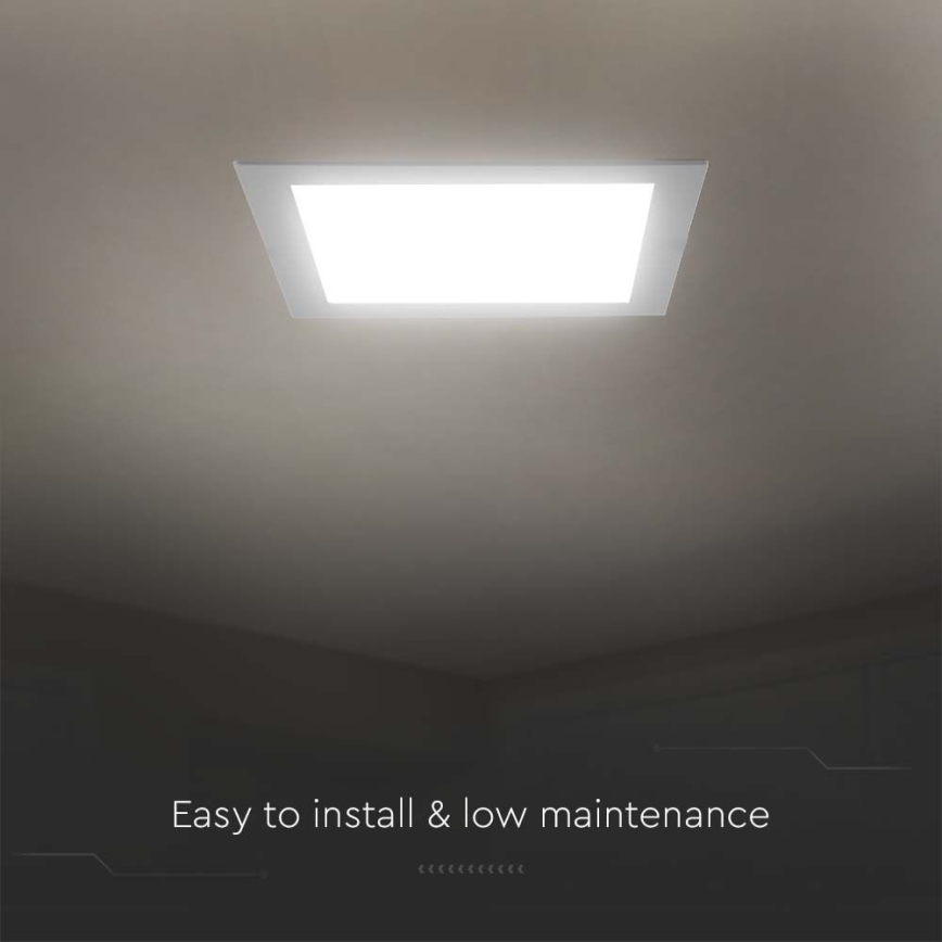 LED Hang plafondverlichting LED/24W/230V 29,5x29,5 cm 6500K wit