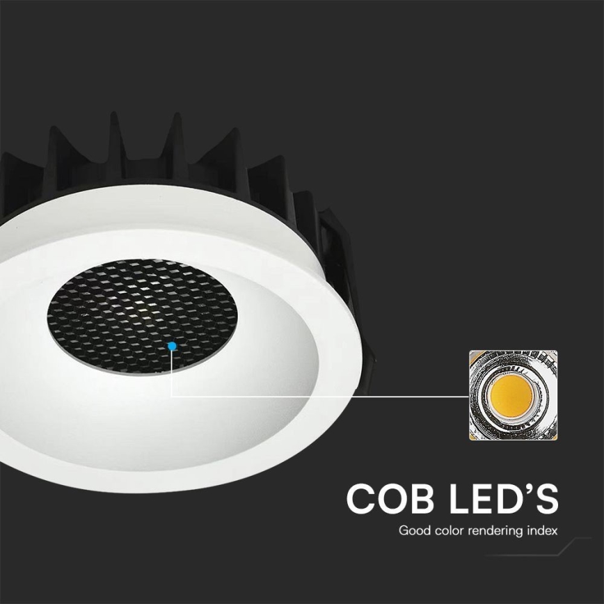 LED Hang plafondverlichting LED/24W/230V 3000/4000/6400K ø 13,5 cm wit