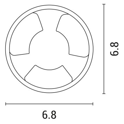 LED Hang plafondverlichting LED/3W/12V IP65