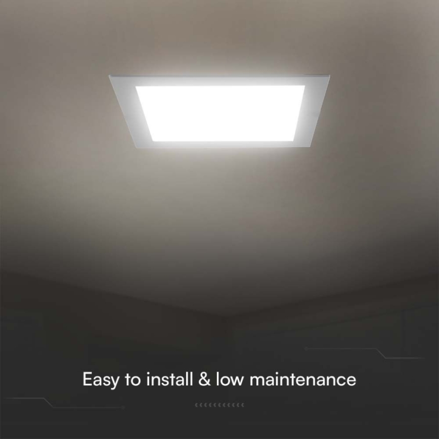 LED Hang plafondverlichting LED/3W/230V 9x9 cm 6500K wit