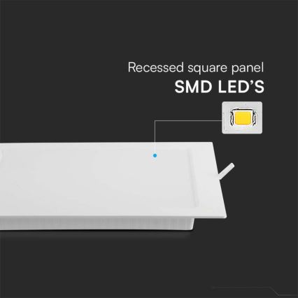 LED Hang plafondverlichting LED/3W/230V 9x9 cm 6500K wit