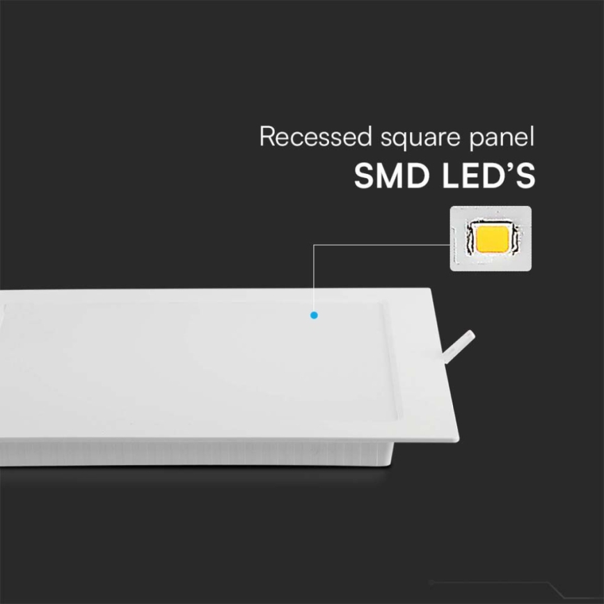 LED Hang plafondverlichting LED/3W/230V 9x9 cm 6500K wit