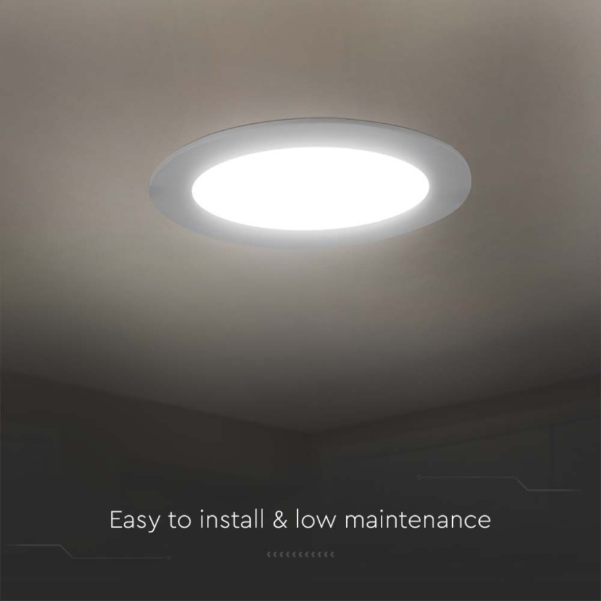 LED Hang plafondverlichting LED/3W/230V diameter 9,5 cm 6500K wit