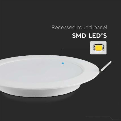 LED Hang plafondverlichting LED/3W/230V diameter 9,5 cm 6500K wit