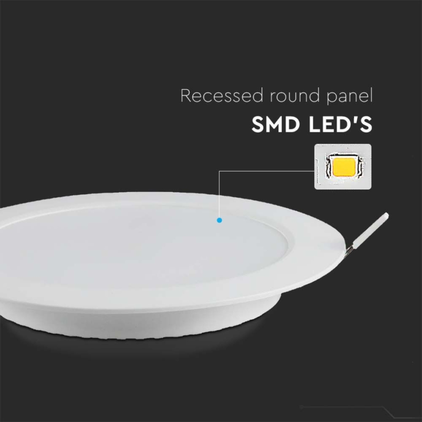 LED Hang plafondverlichting LED/3W/230V diameter 9,5 cm 6500K wit