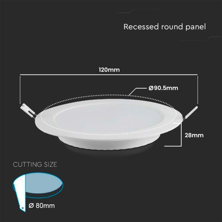 LED Hang plafondverlichting LED/3W/230V diameter 9,5 cm 6500K wit