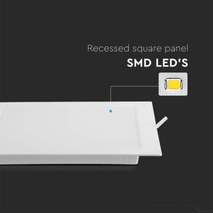LED Hang plafondverlichting LED/6W/230V 12x12 cm 6500K wit