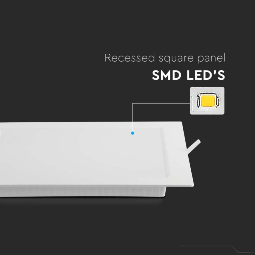 LED Hang plafondverlichting LED/6W/230V 12x12 cm 6500K wit