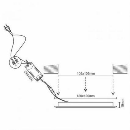 LED Hang plafondverlichting LED/6W/230V