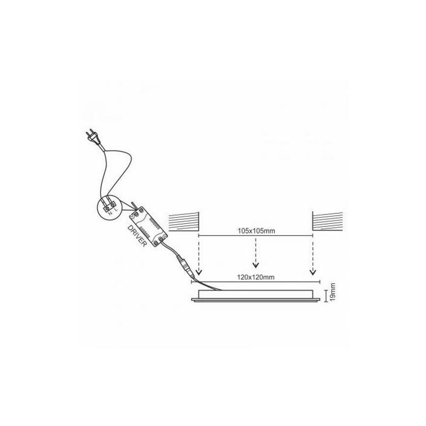 LED Hang plafondverlichting LED/6W/230V