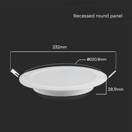 LED Hang plafondverlichting SAMSUNG CHIP LED/18W/230V 3000K diameter 22 cm wit
