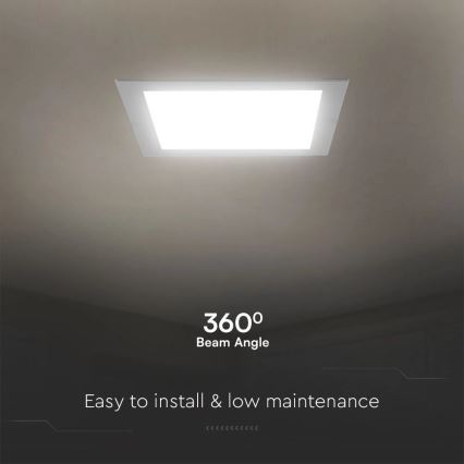 LED Hang plafondverlichting SAMSUNG CHIP LED/18W/230V 6500K 22x22 cm wit