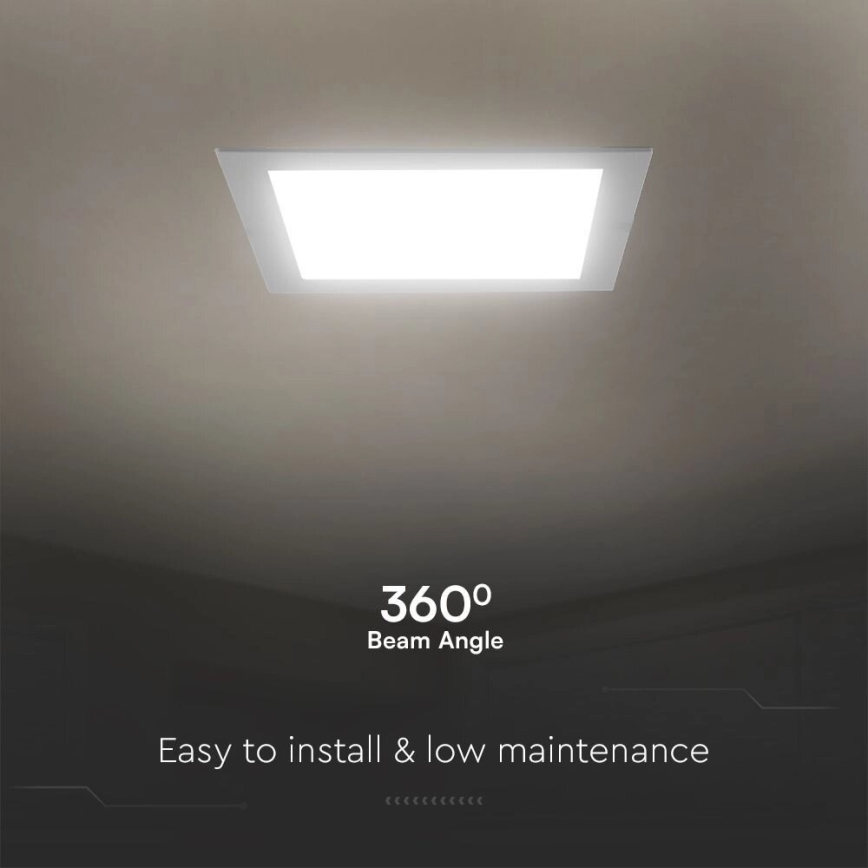 LED Hang plafondverlichting SAMSUNG CHIP LED/18W/230V 6500K 22x22 cm wit