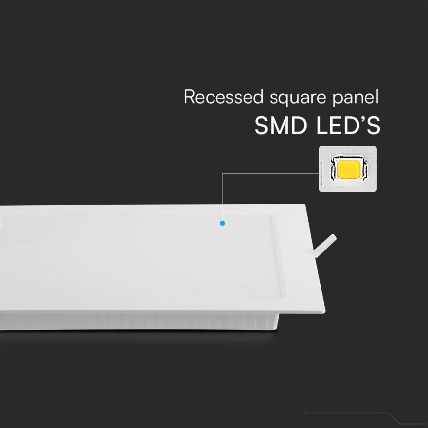 LED Hang plafondverlichting SAMSUNG CHIP LED/18W/230V 6500K 22x22 cm wit