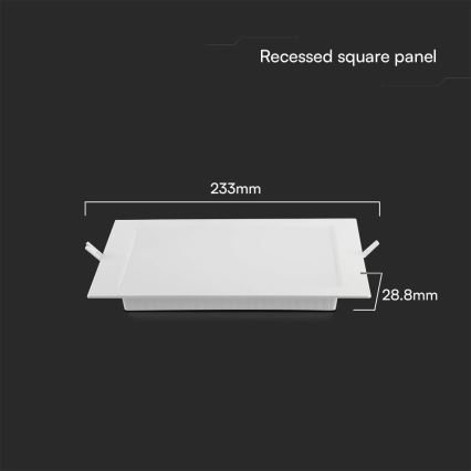 LED Hang plafondverlichting SAMSUNG CHIP LED/18W/230V 6500K 22x22 cm wit