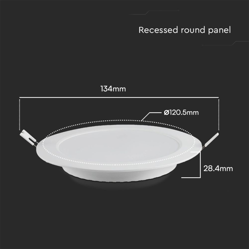 LED Hang plafondverlichting SAMSUNG CHIP LED/6W/230V 3000K diameter 12 cm wit