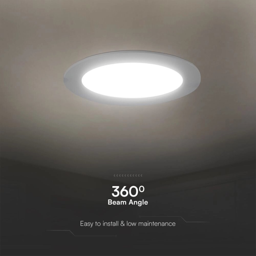 LED Hang plafondverlichting SAMSUNG CHIP LED/6W/230V 4000K diameter 12 cm wit