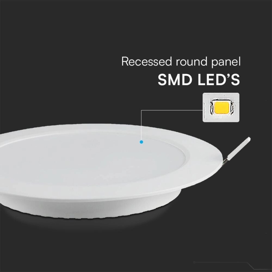 LED Hang plafondverlichting SAMSUNG CHIP LED/6W/230V 4000K diameter 12 cm wit