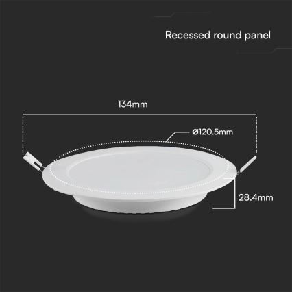 LED Hang plafondverlichting SAMSUNG CHIP LED/6W/230V 4000K diameter 12 cm wit