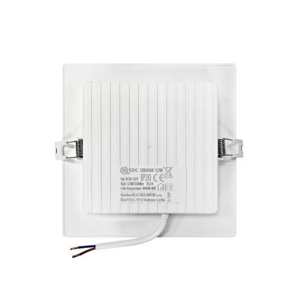LED Hang plafondverlichting SQUARE LED/12W/230V 4000K 17x17 cm wit