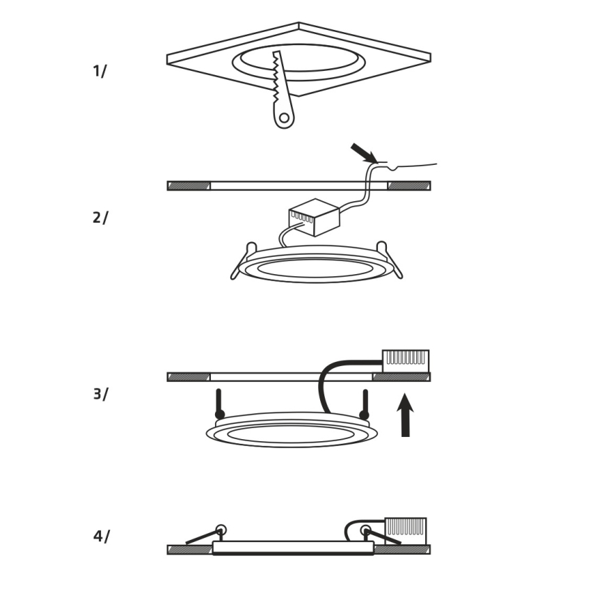 LED Hang plafondverlichting SQUARE LED/15W/230V 4200K 18,8x18,8 cm wit