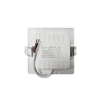 LED Hang plafondverlichting SQUARE LED/3W/230V 4000K 9x9 cm wit