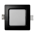 LED Hang plafondverlichting SQUARE LED/3W/230V 4000K 9x9 cm zwart