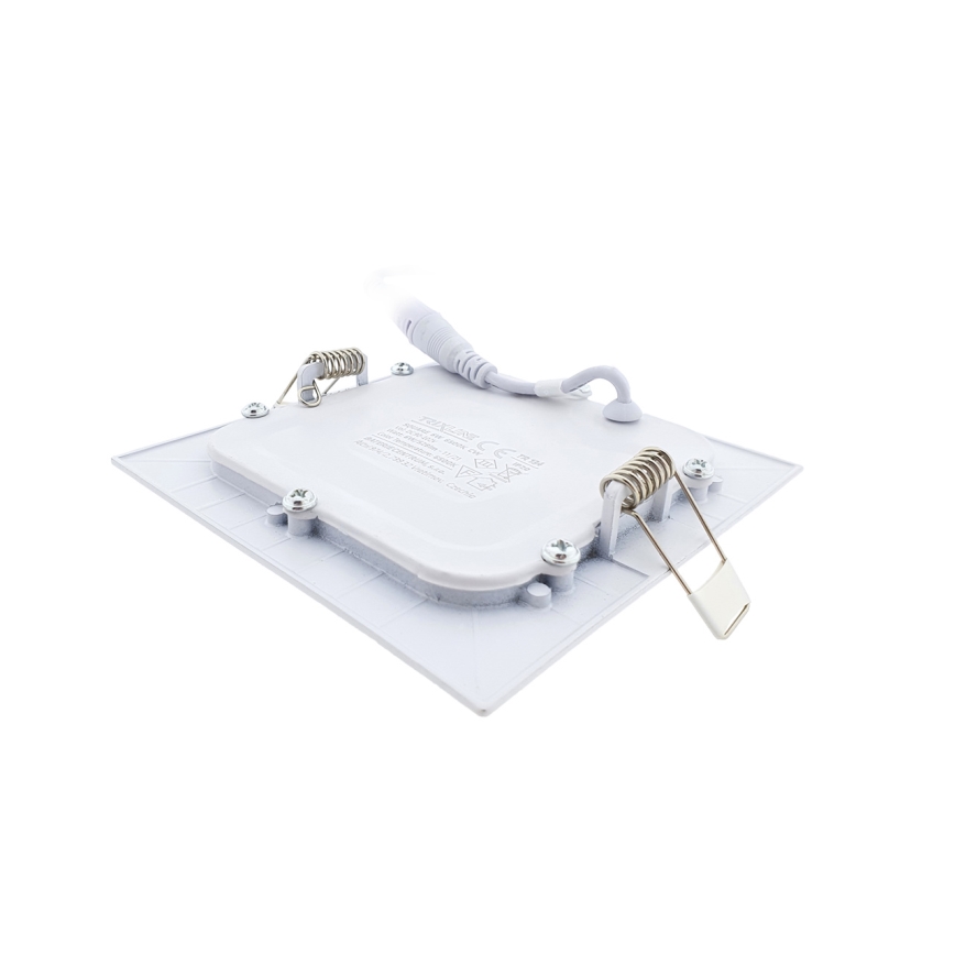 LED Hang plafondverlichting SQUARE LED/6W/230V 6500K 11,8x11,8 cm wit