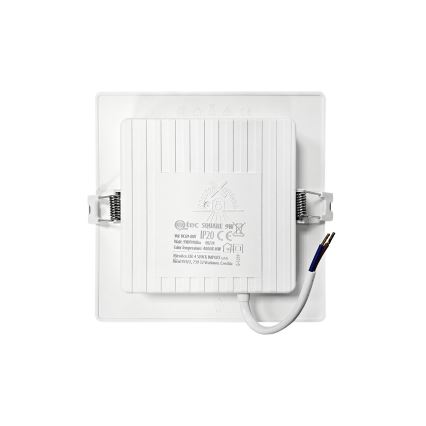 LED Hang plafondverlichting SQUARE LED/9W/230V 4000K 14,5x14,5 cm wit