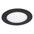 LED Hang plafondverlichting VEGA LED/6W/230V 2900/3900/5800K diameter 12,5 cm zwart