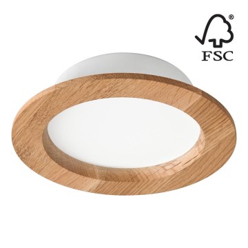 LED Hang plafondverlichting WOODY SPOT LED/12,5W/230V 3000K eiken ø 16 cm
