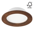 LED Hang plafondverlichting WOODY SPOT LED/12,5W/230V 3000K kers ø 16 cm