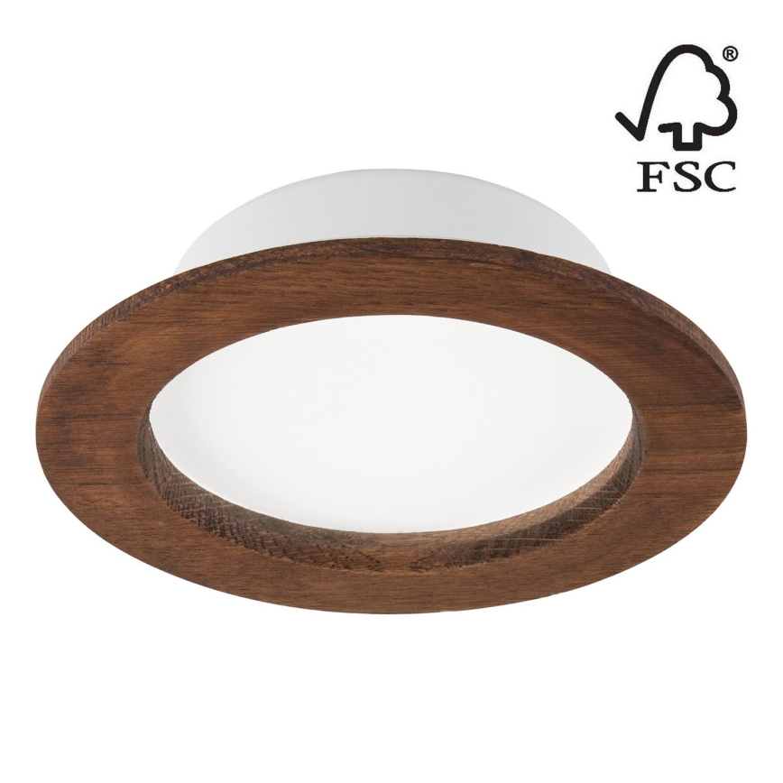 LED Hang plafondverlichting WOODY SPOT LED/12,5W/230V 4000K kers ø 16 cm