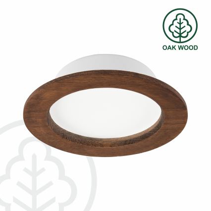 LED Hang plafondverlichting WOODY SPOT LED/12,5W/230V 4000K kers ø 16 cm