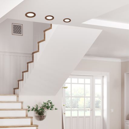 LED Hang plafondverlichting WOODY SPOT LED/12,5W/230V 4000K kers ø 16 cm