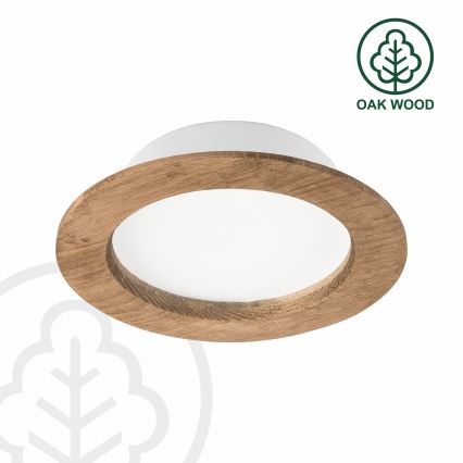 LED Hang plafondverlichting WOODY SPOT LED/12,5W/230V 4000K walnoot ø 16 cm